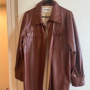 Brand New Never Worn Steve Madden Chestnut Leather Jacket
